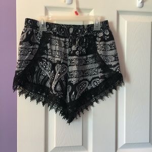 loose fitting soft shorts with trim
